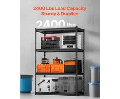 Sandėliavimo lentynos 4 aukštų reguliuojamos, tvirtos garažo lentynos, 1089 kg talpos, metalinės lentynos garažui, dirbtuvių lentynos