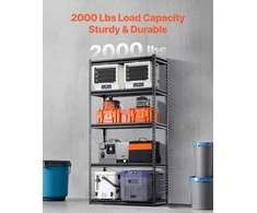 Sandėliavimo lentynos 5 aukštų, reguliuojamos, tvirtos, metalinės, garažui, 907 kg, stelažai, lentynų sistema