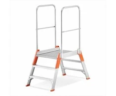 Sandėlio kopėčios, su dvipusiu priėjimu, pramoniniam naudojimui, tvirtos platforminės kopėčios, komercinės klasės kopėčios