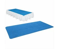Saulės baseino dangtis, karkasiniams baseinams, energijos taupymas, 703 x 336 cm, stačiakampio baseino dangtis, vasaros baseino aksesuaras