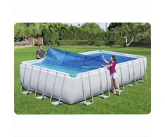 Saulės baseino dangtis, karkasiniams baseinams, energijos taupymas, 703 x 336 cm, stačiakampio baseino dangtis, vasaros baseino aksesuaras