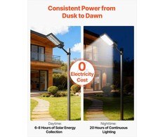 Saulės energijos gatvės šviestuvai, LED prožektoriai su judesio jutikliu, IP65 vandeniui atsparūs lauko šviestuvai kiemui ir aikštelėms, 3 vnt. komplektas
