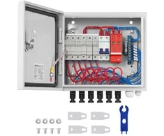 Saulės energijos kombinavimo dėžutė, 6 stygos, 10A, IP65