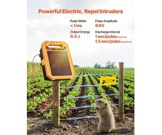 Saulės tvoros įkroviklis, 0.3J energizatorius, gyvulių apsauga, saulės energijos valdiklis, aptvarų įtampos šaltinis