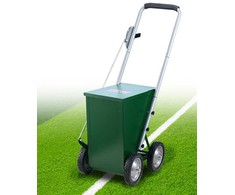 Sausų linijų žymėjimo įrenginys, 4 ratų, tvirtas plieno kreidos žymeklis, 50/100 mm linijos, sporto aikštelių žymėjimas