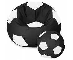 Sėdmaišis su pufu Ball XXXXL, juodas/baltas