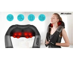 Shiatsu kaklo ir nugaros masažuoklis, viso kūno skausmo malšinimui, su šildymo funkcija, nešiojamas masažo prietaisas, pečių ir pėdų masažuoklis