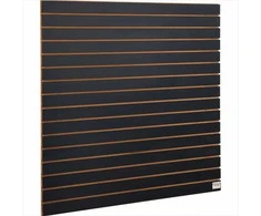 Sieninės plokštės su grioveliais garažo sienų organizavimui, juodas tvirtas sukraunamas sieninis organizatorius, 122 x 61 cm 2 plokščių rinkinys prekybai ir įrankių laikymui