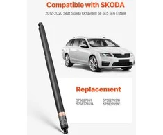 Skoda Octavia III (2012-2020) bagažinės pakėlėjai, 360N, 12V, dujiniai amortizatoriai, automatinis atidarymas