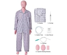 Slaugos mokymo manekenas, vyriškas, natūralaus dydžio, daugiafunkcinis mokymo modelis