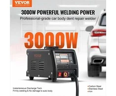 Smeigių suvirinimo aparatas automobilių kėbulų remontui, 3 kW taškinio suvirinimo įrenginys su 9 režimais, įlenkimų traukimo įrankis, kėbulo lyginimo įranga