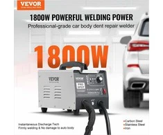 Smeigių suvirinimo įlenkimų taisymo rinkinys, 1.8KW taškinio suvirinimo aparatas su automatiniu ir rankiniu režimais bei 7 funkcijomis automobilių kėbulų remontui, kėbulo lyginimo įranga