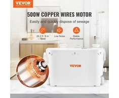 Smulkintuvas siurblys 500W, 3 įvadai, 6600 L/h, nuotekų siurblys fekalijoms