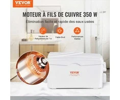 Smulkintuvo siurblys rūsiui, virtuvei, kriauklei, dušui, voniai, skalbyklos nuotekų šalinimui, 350 W, 6000 L/h srautas, 7 m pakėlimas, nuotekų pakėlimo įrenginys, drenažo siurblys