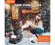 Sniego mašina 2000W, belaidis nuotolinis, sūpynės sniego gaminimo mašina, skirta šventėms, Kalėdoms, vakarėliams