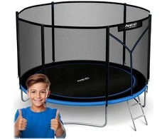Sodo batutas 312 cm su apsaugos tinklu ir kopėčiomis, lauko batutas, apvalus batutas vaikams, batutas kieme