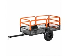 Sodo priekaba su 0.62 kubinio metro talpa ir 725 kg keliamąja galia, tvirta plieninė savivartė priekaba vejapjovei traktoriui, ATV UTV velkama kiemo priekaba sodo atliekoms, transportavimo vežimėlis