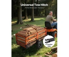 Sodo priekaba su 0.62 kubinio metro talpa ir 725 kg keliamąja galia, tvirta plieninė savivartė priekaba vejapjovei traktoriui, ATV UTV velkama kiemo priekaba sodo atliekoms, transportavimo vežimėlis