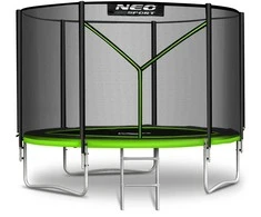 Sodo trampolinas 252 cm su apsauginiu tinklu ir kopėčiomis, lauko trampolinas, apvalus trampolinas, trampolinas vaikams