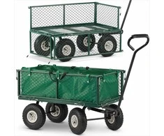 Sodo transportavimo vežimėlis, sunkiasvoris sodo vežimėlis, 450 kg sodo priekaba, sodo vežimėlis, sustiprintas sodo vežimėlis