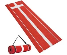 Softbolo metimo kilimėlis, beisbolo metimo guminis kalnelis, 305x92cm treniruočių pagalbinė priemonė, greitojo metimo įranga metikams, vidaus lauko treniruočių kilimėlis