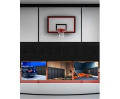 Sporto salės sienų paminkštinimas, atsparus vandeniui krepšinio kilimėlis, 5 cm storio putplasčio aikštelės garažo paminkštinimas, atsparus smūgiams sienų apsauga