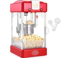 Spragėsių aparatas, stalinis spragėsių puodas, kino teatro stiliaus, su pašildymo padėklu, skirtas namams, šeimos susibūrimams, vakarėliams, 2.5L virdulys, 4L talpa