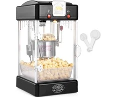 Spragėsių gaminimo aparatas 300W, 2.5L virdulys, 4L partija, stalinis, kino teatro stiliaus, namų vartojimui. Spragėsių pūtimo mašina su LED apšvietimu ir šildymo funkcija