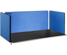 Stalo pertvara, akustinė uždanga, triukšmo slopinimo ekranas, 3 panelės, 152 cm, mėlyna, biuro pertvaros, garso izoliacija