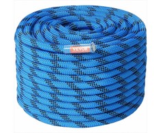 Statinė laipiojimo virvė evakuacijai, nusileidimui virve, gelbėjimo darbams, didelio stiprumo poliesteris, mažas pailgėjimas, 12.7mm skersmuo, 60.9m ilgis, mėlyna, saugos įranga
