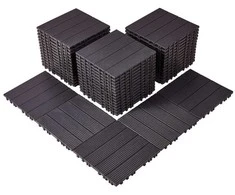 Sujungiamos plastikinės terasos plytelės, lauko grindys 30.48cm, vandeniui atsparios terasos plytelės, rudos balkono grindys, nešiojamos sodo grindys