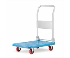 Sulankstomas platforminis vežimėlis, sunkiasvoris vežimėlis sandėliui, 300 kg talpos, pramoninis rankinis vežimėlis