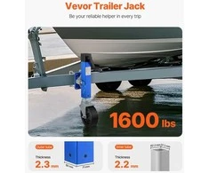 Sunkiųjų Valčių Priekabų Domkratas, Sukamas, 725 kg, Jachtų, Kelionių, Arklių Priekaboms