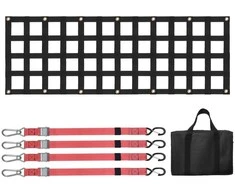 Sunkvežimio bagažinės tinklas 1370 x 460 mm, reguliuojamas pikapų bagažinės tinklas, tvirtas krovininis tinklas