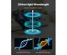 ŠVOK oro valytuvas 25W, su UV šviesos ritės valikliu, 436 mm ortakių oro valytuvas, magnetinis oro valytuvas