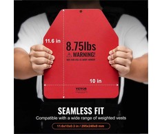 Svorio liemenės plokštės 3.97 kg pora jėgos treniruotėms, aukščiausios kokybės plieno ergonomiškas prigludimas, 3.97 kg svorio plokštės, svorio liemenės priedai, fitneso svoriai