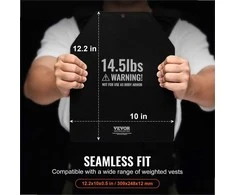 Svorio liemenės plokštės, 6.6kg aukščiausios kokybės plienas su ergonomišku dizainu, jėgos treniruotėms ir bėgimui, svoriai liemenėms, sporto įranga
