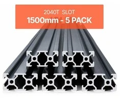 T formos griovelio aliuminio profilis, 2040 linijinis bėgis, ekstruzinis aliuminio bėgis CNC, 590 mm aliuminio ekstruzija, juodas aliuminio profilis 3D spausdintuvams