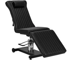 Tatuiruočių kėdė, hidraulinė reguliuojama, juoda sintetinė oda, patogi studijos kėdė, ergonominė tatuiruočių lova