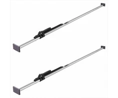Terkšlinis krovinio tvirtinimo strypas, 2261–2642 mm, plieno stabilizatorius su neslystančiomis pagalvėlėmis furgonams ir priekaboms, krovinių fiksavimo baras