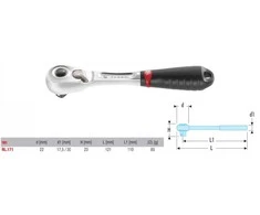 Terkšlinis raktas su fiksavimo mechanizmu, 6.35mm sukimo antgalis, ergonomiška rankena, greito atleidimo terkšlinis raktas, didelio našumo terkšlinis raktas