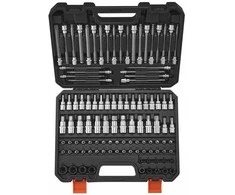 Torx antgalių rinkinys, 107 dalių mechanikų įrankių rinkinys, S2 plieno šešiabriaunių raktų rinkinys automobilių remontui, apsauginių antgalių rinkinys