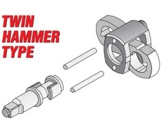 Toya 1/2" smūginis veržliaraktis, 1356 Nm, su Twin Hammer mechanizmu, pneumatinis smūginis veržliaraktis, pneumatinis veržliaraktis