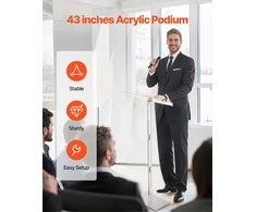 Tribūna, akrilo sakykla su reguliuojamu kampu ir knygų laikikliais, nešiojama pastatoma sakykla klasėms, vestuvėms, konferencijoms, paskaitoms, koncertams, skaidri sakykla