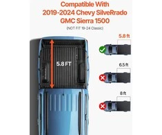 Trijų dalių sulankstomas sunkvežimio krovinių skyriaus dangtis, skirtas Chevy Silverado ir GMC Sierra, didelio našumo apsauga nuo oro sąlygų, saugus prieigos dangtis