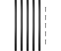 Turėklų stulpeliai, 101 vnt., metaliniai, 66 cm x 1.9 cm, laiptų baliustrada su varžtais, aliuminio lydinio terasos turėklai, mediniai ir kompoziciniai, kvadratiniai, balkonui, terasai