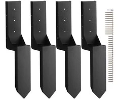Tvirtas atraminis įžeminimo smaigas 8.9cm mediniams tvoros stulpams, tvoros stulpo atrama, tvirtinimo komplektas