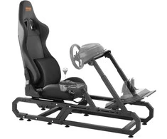 Tvirtas lenktynių vairo stovas Logitech G923 G920 G29, reguliuojamas kokpitas su sėdyne, 150 kg, trikampio dizainas, simuliatoriaus stovas su pedalų ir sėdynės reguliav