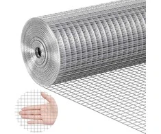 Tvoros tinklas 12.7x12.7mm, 610x7.62m, 19G, cinkuotas, triušių narvams, daržui, vielos tinklo ritinys