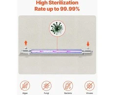 UV vandens valytuvas, 45.4 litrai/min srautas, 55W ultravioletinis vandens sterilizatorius geriamam vandeniui, tvenkiniui, akvariumui